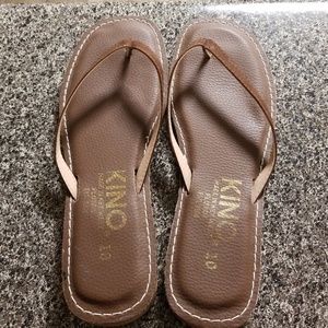 Women's Brown Kona Flip Flop Sandals, Size 10